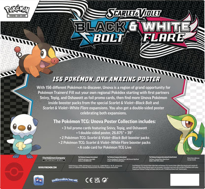 Pokémon SV Black Bolt White Flare Unova Poster Collection